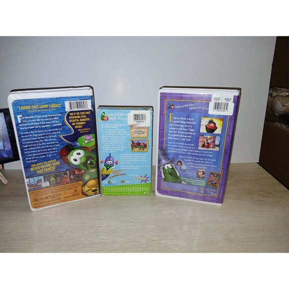 Lot Of 3 Veggie Tales VHS Tapes Jonah, Dave & The Giant Pickle & An Easter Carol - Picture 2 of 16